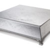 Top of the range premium quality 16" square silverplated wedding cake stand with flared sides and cast feet.